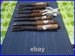 Japanese Nomi Chisel Vintage Old Retro Oire Tools Set of 7