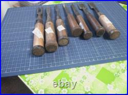 Japanese Nomi Chisel Vintage Old Retro Oire Tools Set of 7