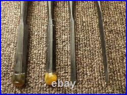 Japanese Nomi Chisel Vintage Old Retro Oire Tools Set of 8 Ingraved Unused