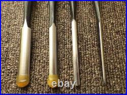 Japanese Nomi Chisel Vintage Old Retro Oire Tools Set of 8 Ingraved Unused