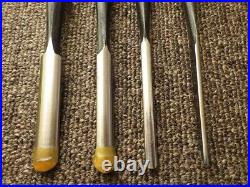 Japanese Nomi Chisel Vintage Old Retro Oire Tools Set of 8 Ingraved Unused