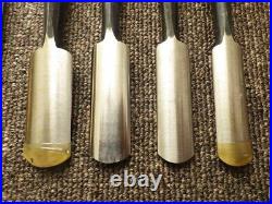 Japanese Nomi Chisel Vintage Old Retro Oire Tools Set of 8 Ingraved Unused