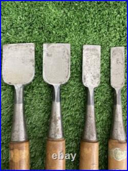 Japanese Nomi Chisel Vintage Old Retro Oire Tools Set of 8 Koyama F/S From JP