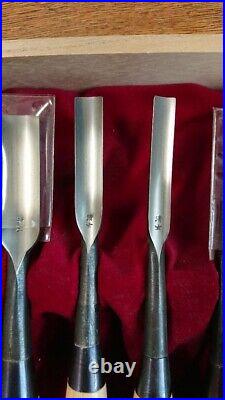 Japanese Nomi Chisel Vintage Old Retro Oire Tools Set of 8 in Box F/S From JP