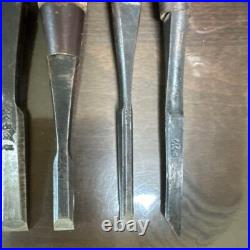 Japanese Nomi Chisel Vintage Old Retro Oire Tools Set of 9 in Box Engraved Japanese Nomi Chisel Vintage Old Retro Oire Tools Set of 9 in Box Engraved