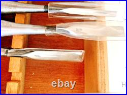 Japanese Nomi Chisel Vintage Old Retro Oire Tools Woodwork Set of 13 With Box