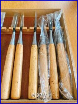 Japanese Nomi Chisel Vintage Old Retro Oire Tools Woodwork Set of 13 in Box