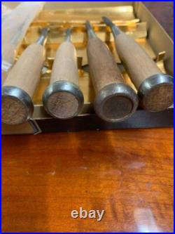 Japanese Nomi Chisel Vintage Old Retro Oire Wood Tools Set of 9 in Box Japanese Nomi Chisel Vintage Old Retro Oire Wood Tools Set of 9 in Box