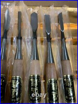 Japanese Nomi Chisel Vintage Old Retro Oire Wood Tools Set of 9 in Box Japanese Nomi Chisel Vintage Old Retro Oire Wood Tools Set of 9 in Box