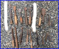 Japanese Nomi Chisel Vintage Retro Oire Tools Set of 18 Old