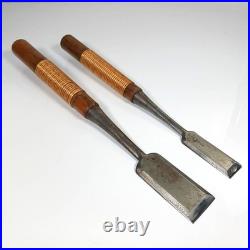 Japanese Nomi Chisel set of 2 Kikuhiromaru 24mm 36mm Chisels Japan BA0612T