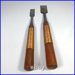Japanese Nomi Chisel set of 2 Kikuhiromaru 24mm 36mm Chisels Japan BA0612T
