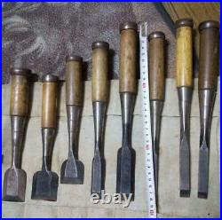 Japanese Nomi Tataki Vintage Set Paring Chisels 8 Woodworking Professional WithTRK