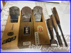 Japanese Nomi with Kanna Chisel Vintage Old Retro Oire Tools Set of 6 F/S Japan