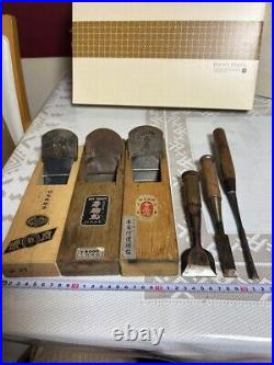 Japanese Nomi with Kanna Chisel Vintage Old Retro Oire Tools Set of 6 F/S Japan