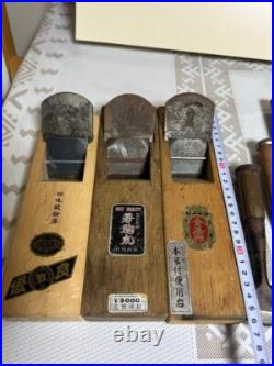 Japanese Nomi with Kanna Chisel Vintage Old Retro Oire Tools Set of 6 F/S Japan