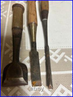 Japanese Nomi with Kanna Chisel Vintage Old Retro Oire Tools Set of 6 F/S Japan