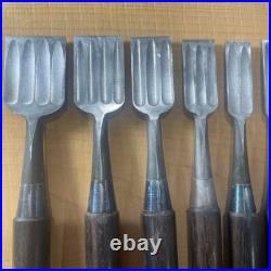 Japanese Oiire Nomi Chisel Vintage Old Retro Oire Tools Set of 10 Black F/S Japanese Oiire Nomi Chisel Vintage Old Retro Oire Tools Set of 10 Black F/S
