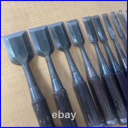 Japanese Oiire Nomi Chisel Vintage Old Retro Oire Tools Set of 10 Black F/S Japanese Oiire Nomi Chisel Vintage Old Retro Oire Tools Set of 10 Black F/S