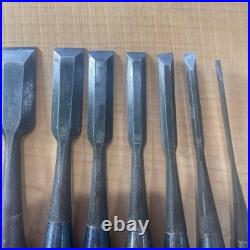 Japanese Oiire Nomi Chisel Vintage Old Retro Oire Tools Set of 10 Black F/S Japanese Oiire Nomi Chisel Vintage Old Retro Oire Tools Set of 10 Black F/S