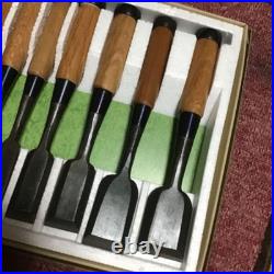 Japanese Oire Nomi 10pc Set Mixed Black Finish up to 42mm Woodworking Tools