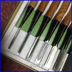 Japanese Oire Nomi 10pc Set Mixed Black Finish up to 42mm Woodworking Tools