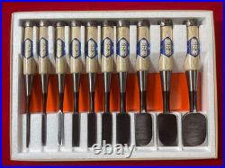 Japanese Oire Nomi Bench Chisel Musou-ken Set of 10 White Steel #2