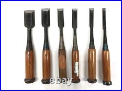 Japanese Oire Nomi Bench Chisels Set of 6 Red Oak Used