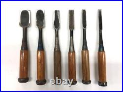 Japanese Oire Nomi Bench Chisels Set of 6 Red Oak Used