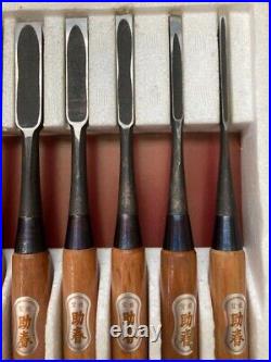 Japanese Oire Nomi Chisel Carpentry Wood Carving Hand Tool Box 10pcs Mizushina