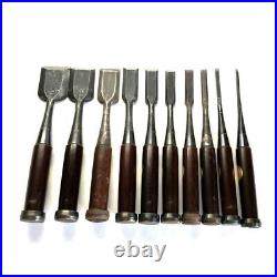 Japanese Oire Nomi Chisel Mitsuura Carpentry Wood Carving Hand Tool Set Box