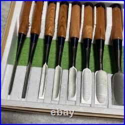 Japanese Oire Nomi Chisel Set 10pcs DIY Carpenter Woodworking Tool New JP #2810