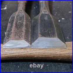 Japanese Oire Nomi Chisel Set 2bu to 1sun Koyama Woodworking Tools Signed #0302