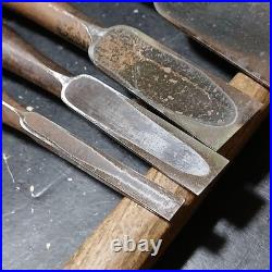 Japanese Oire Nomi Chisel Set 2bu to 1sun Koyama Woodworking Tools Signed #0302