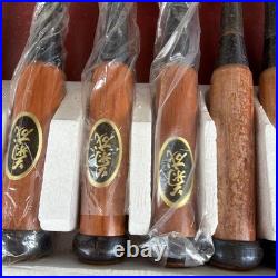 Japanese Oire Nomi Chisel Set of 10 Unused Wooden Handles Maker Labels with Box