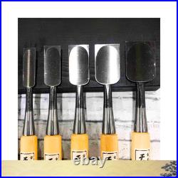 Japanese Oire Nomi Chisel Set of 10 by Tensho Forged Steel-Gumi Handle-Unused Japanese Oire Nomi Chisel Set of 10 by Tensho Forged Steel-Gumi Handle-Unused