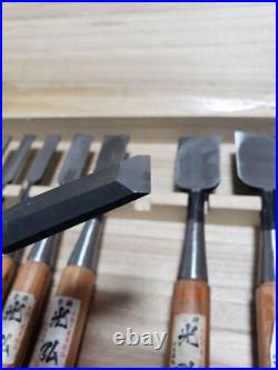 Japanese Oire Nomi Chisels Carpentry Hand Tools Set Woodcarving Box Mitsuhiro