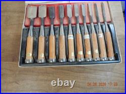 Japanese Oire Nomi Chisels Set 10pcs SEARS SET Carpenter Tools From Japan 942812