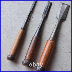 Japanese Oire Nomi Chisels Set 3pcs 30mm 15mm 6mm Woodworking Tools Vintage