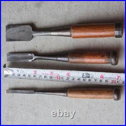 Japanese Oire Nomi Chisels Set 3pcs 30mm 15mm 6mm Woodworking Tools Vintage