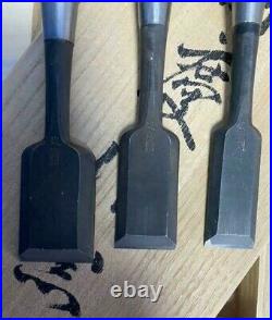 Japanese Oire Nomi Kunikei Bench Chisels 24,30,36mm Ebony