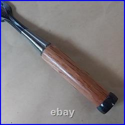 Japanese Oire Nomi Ura Maru Chisel 24mm Yasuki Steel Wooden Handle Unused