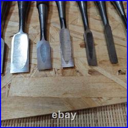 Japanese Oire Nomi Woodworking Chisel Set of 10 With Handmade Wood Case