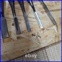 Japanese Oire Nomi Woodworking Chisel Set of 10 With Handmade Wood Case