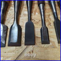 Japanese Oire Nomi Woodworking Chisel Set of 10 With Handmade Wood Case