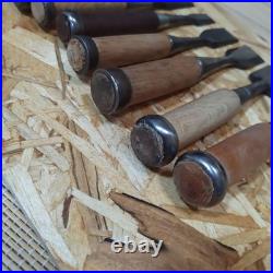 Japanese Oire Nomi Woodworking Chisel Set of 10 With Handmade Wood Case