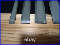 Japanese Timber Chisels Tataki Nomi 15, 24, 30, 36, 42mm Set of 5 Used