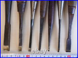 Japanese Vintage Chisel Oire Nomi 7 set Wood Working Tools N033