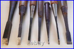 Japanese Vintage Chisel Oire Nomi 7 set Wood Working Tools N033