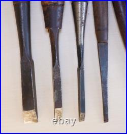 Japanese Vintage Chisel Oire Nomi 7 set Wood Working Tools N033